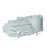 200 Thread Count 100% Cotton 7 Piece Cot Bedding Bundle Duck Egg