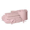 200 Thread Count 100% Cotton 7 Piece Cot Bedding Bundle Dusty Pink