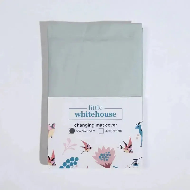 9 Piece Cot Bedding Set (Large Change Mat) - Duck Egg-Cot Bedding Sets-Little Whitehouse