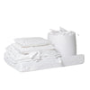 200 Thread Count 100% Cotton 9 Piece Cot Bedding Bundle (Standard Change Mat) White