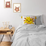 200 Thread Count 100% Cotton Kids Duvet Cover Set Light Grey