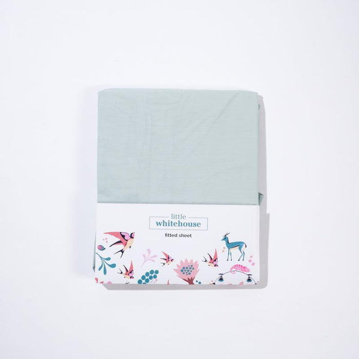 Little Whitehouse Fitted Sheet - Duck Egg | Single, Three Quarter & Double