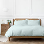 200 Thread Count 100% Cotton Percale Duvet Cover Set Duck Egg