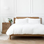 200 Thread Count 100% Cotton Percale Duvet Cover Set White