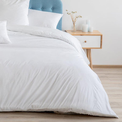 200 Thread Count Flap 100% Cotton Duvet Cover - White-Duvet Cover