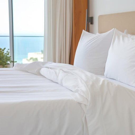 200 Thread Count Flap Cotton Rich Percale Duvet Cover - White-Duvet Cover