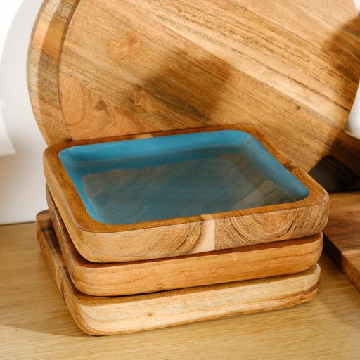 Acacia Wood Square Server - Aqua-Tray