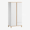 Altitude 2-Door Wardrobe White and Oak