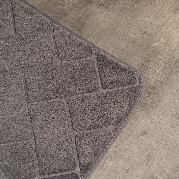 Two Piece Athens Memory Foam Mat - Dark Grey