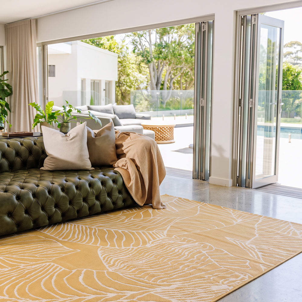 Autumn Botanica Indoor and Outdoor Rug Natural-Carpets/Rugs