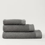 Barcelona Textured Cotton Towel Collection Charcoal