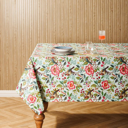 Carmel Designer Birdsong Bloom Tablecloth Aquifer-Tablecloths