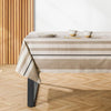 Carmel Designs Contemporary Stripe Tablecloth Neutral