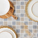 Carmel Designs Tablecloth Handcrafted Check Neutral Stone-Tablecloth