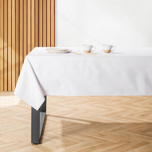 Carmel Designs Tablecloth Plain - White-Tablecloths