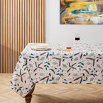 Carmel Designs Tablecloth Abstract Leaves Nude