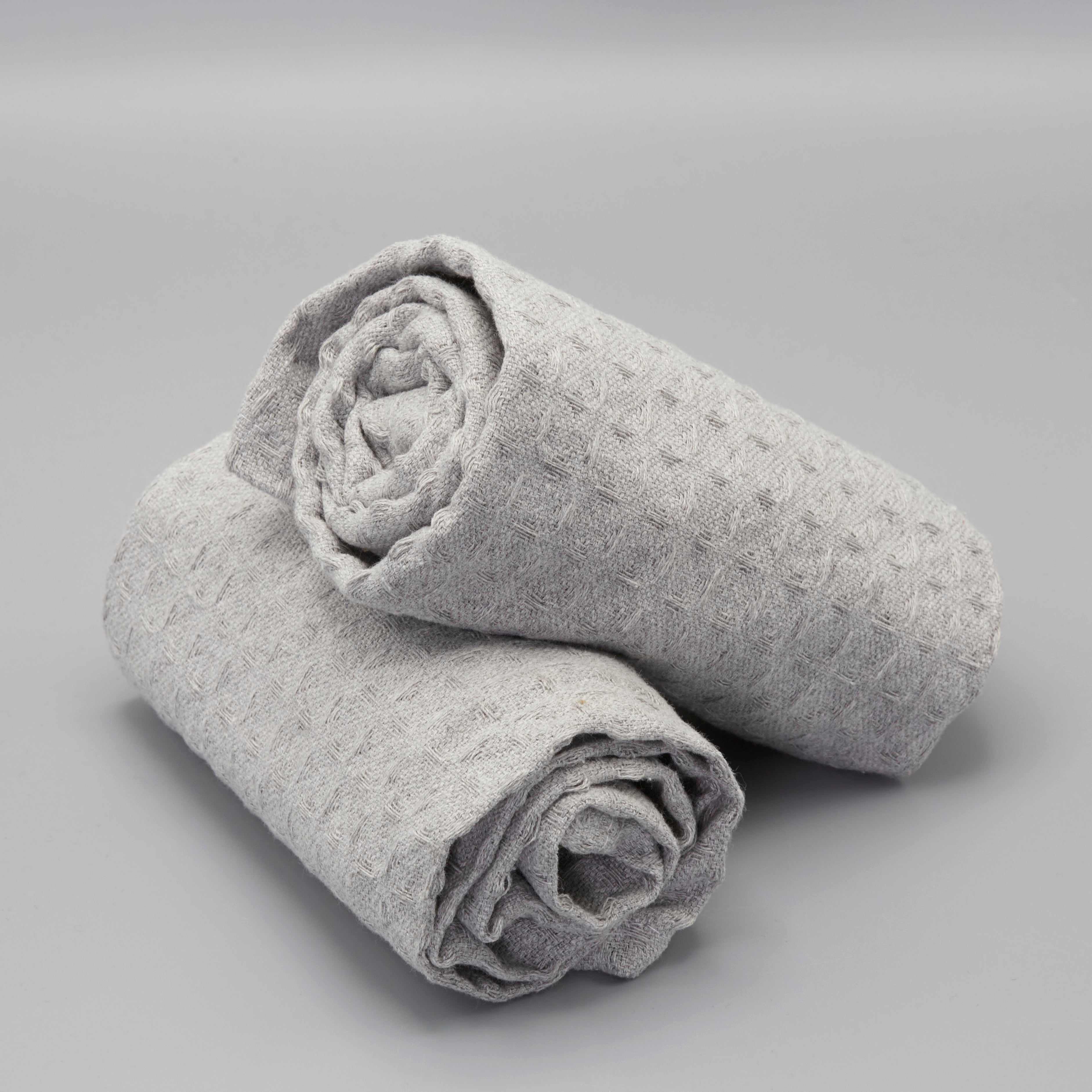 Caterer's Choice Waffle Weave Dishcloths (2 Pack) - Light Grey