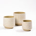 Ceramic Planter Etched - Taupe Criss Cross-Décor