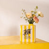 Ceramic Vase Striped Yellow
