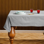 Chambray Cotton Tablecloth Light Grey