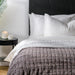 Checked Faux Fur Rabbit Blanket - Winter Grey-BLANKET