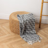 Chevron Jacquard Throw Grey
