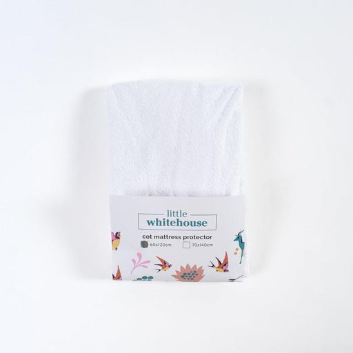 Little White House Cot Mattress Protector - 60x120cm