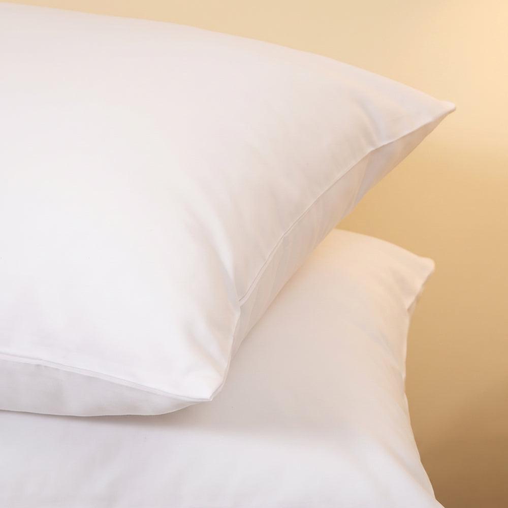Cotton Bay 400 Thread Count Sateen Pillowcase Standard White-Pillowcases