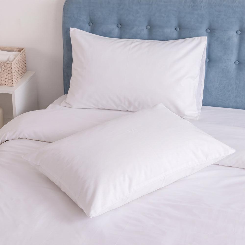 Cotton Bay 400 Thread Count Sateen Pillowcase Standard White-Pillowcases