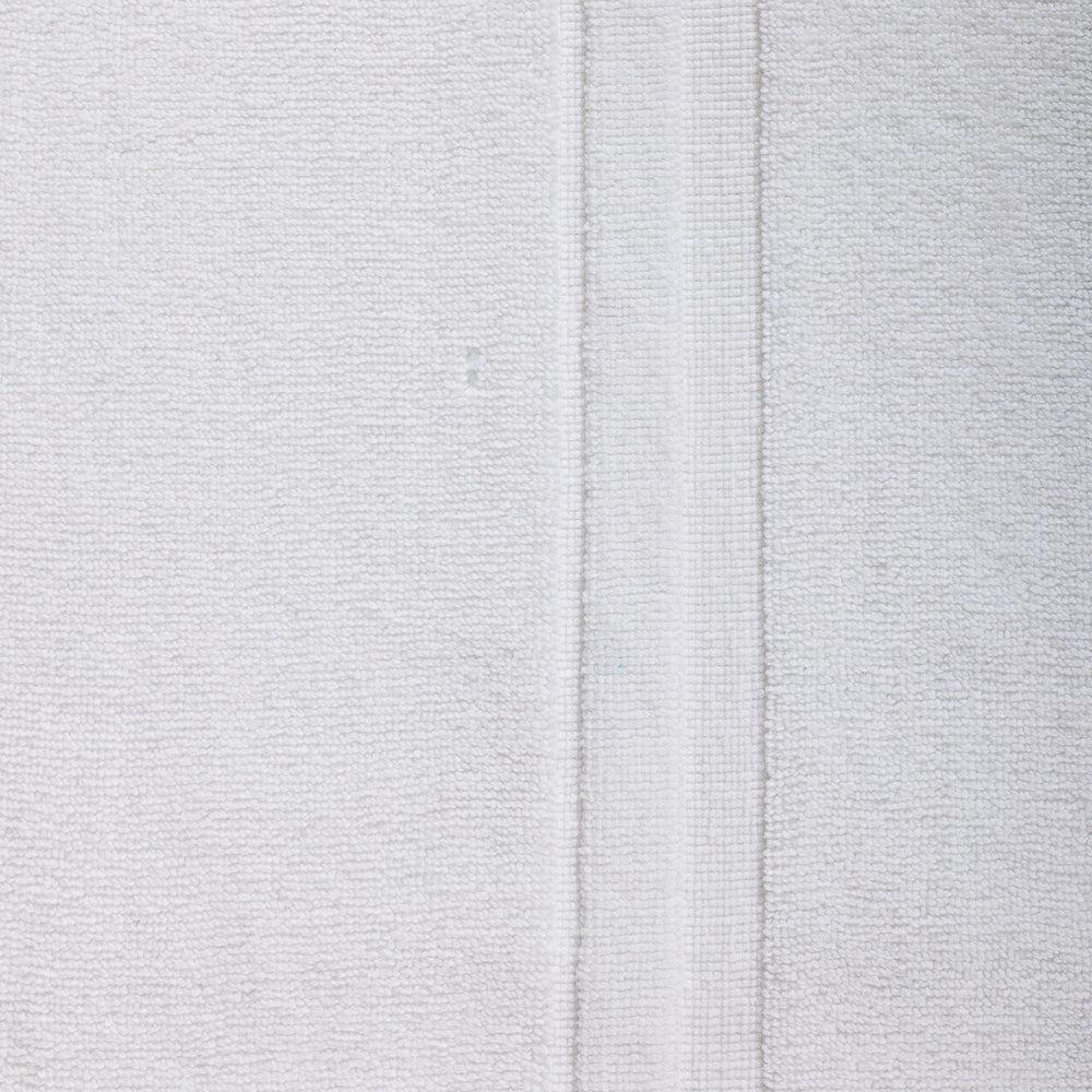 Cotton Bay Border Tub Mat White-Bath Mats