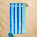 Cotton Bay Laguna Stripe Velour Beach Towel Sky and Royal Blue-Beach Towels