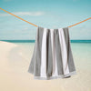 Cotton Bay Miami Cabana Beach Towel Light Grey