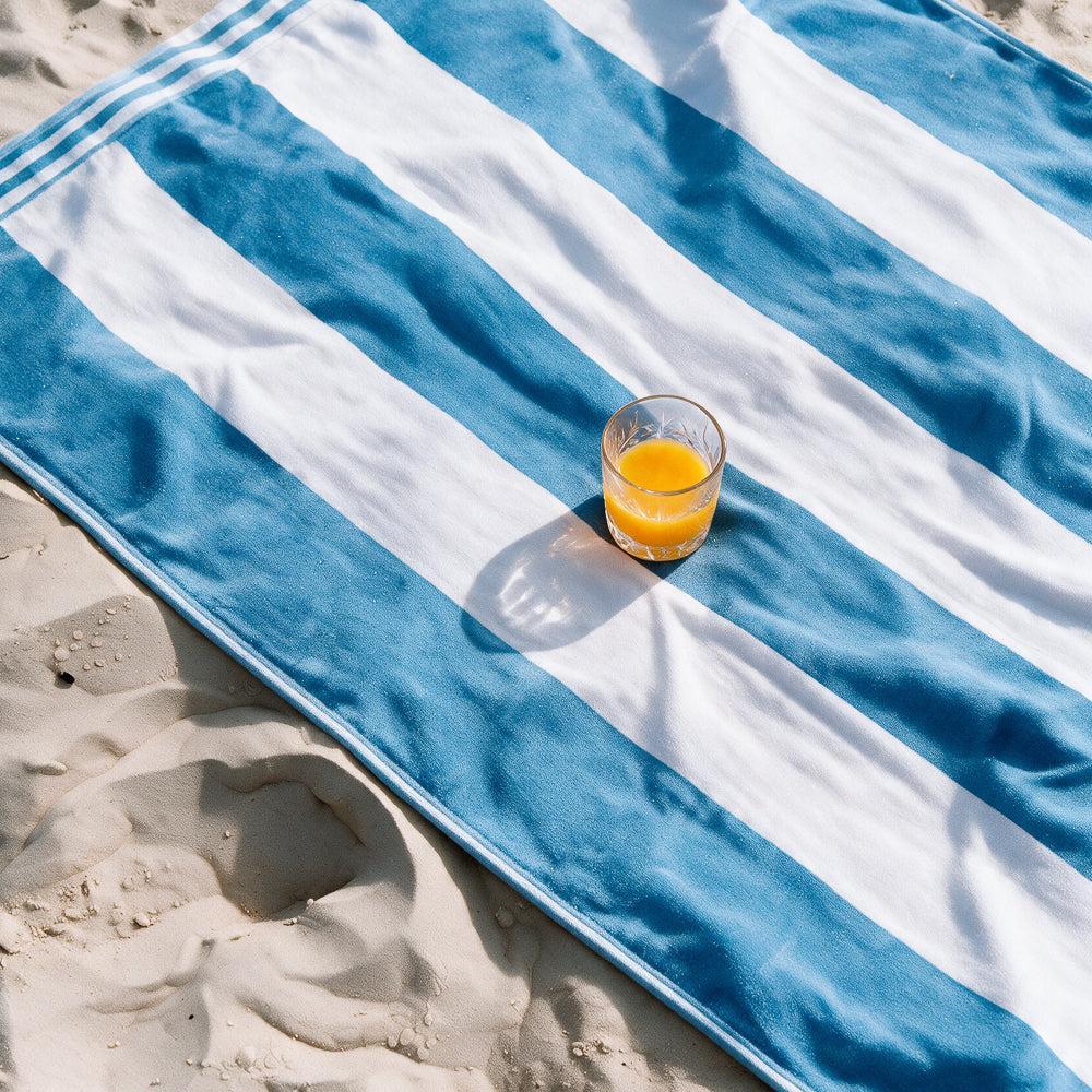Cotton Bay Miami Cabana Beach Towel Sky Blue-Beach Towels