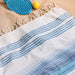 Cotton Bay Multi Stripe Fouta Bag Aqua and Blue-Foutas
