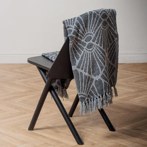 Cotton Bay Scallop Throw - Graphite-Throw