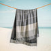 Cotton Bay Solid Fouta Multi Stripe Charcoal and Light Grey-Foutas