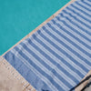 Cotton Bay Stripe Backed Fouta Royal Blue