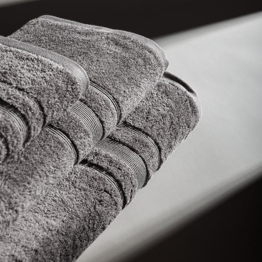 Cotton Bay Supreme Bath Sheet Mid Grey-Towels