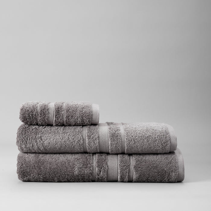 Cotton Bay Supreme Bath Sheet Mid Grey-Towels