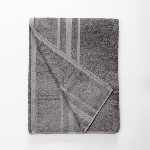 Cotton Bay Supreme Bath Sheet Mid Grey-Towels