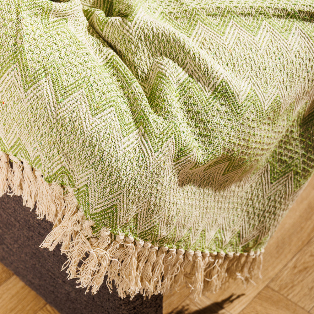 Cotton Bay Throw Alpine Wave Green-Throws