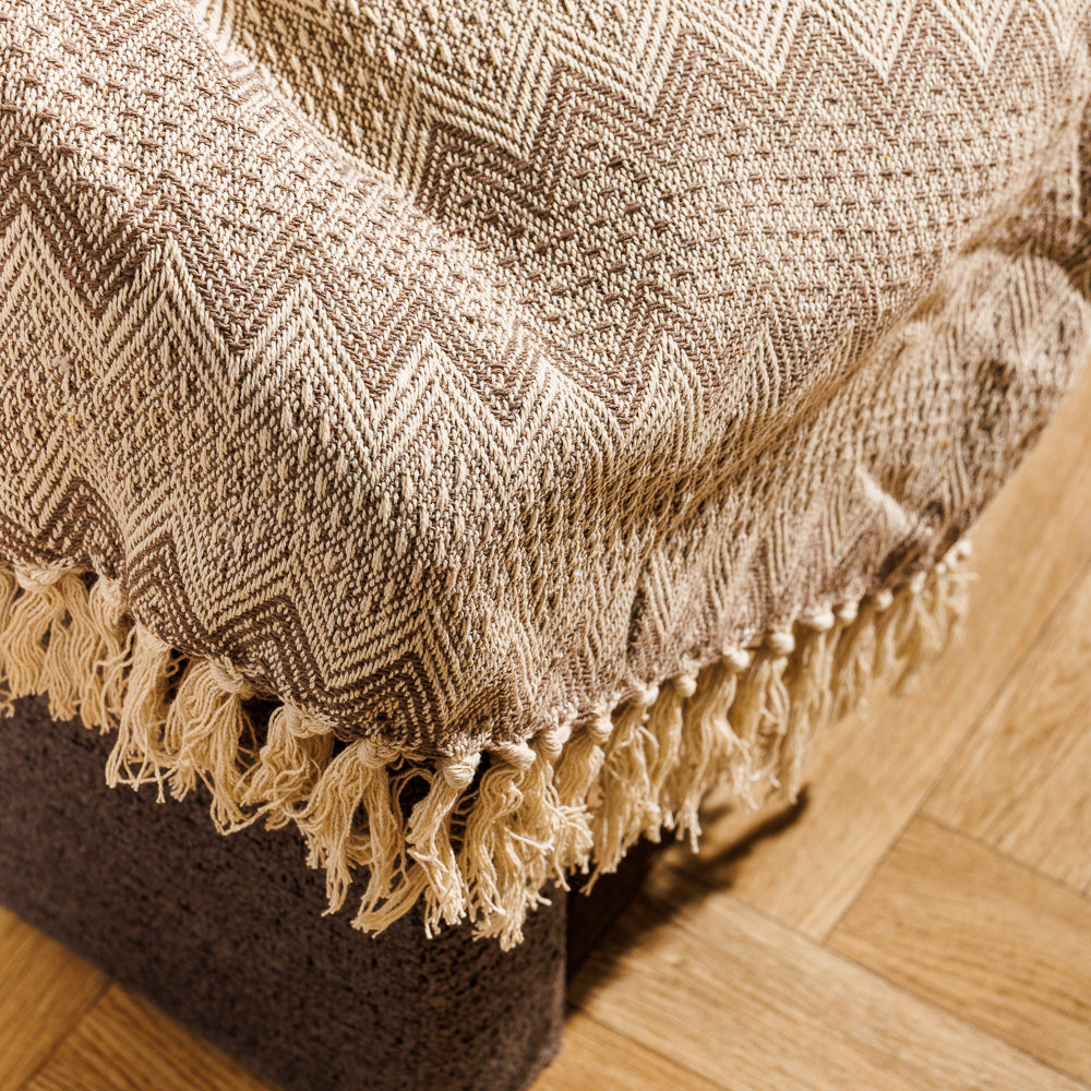 Cotton Bay Throw Alpine Wave Stone Grey-Throws