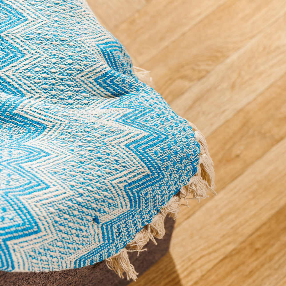 Cotton Bay Throw Alpine Wave Turquoise-Throws