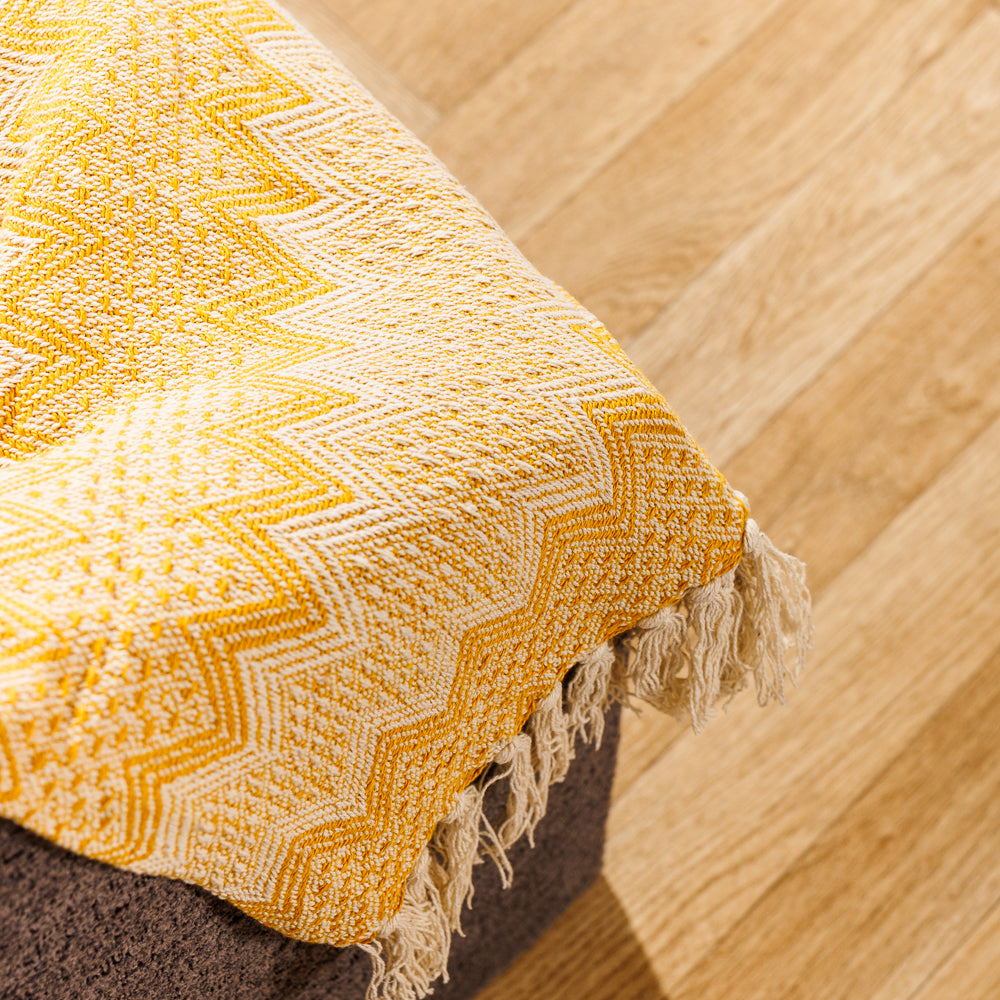 Cotton Bay Throw Alpine Wave Yellow-Throws