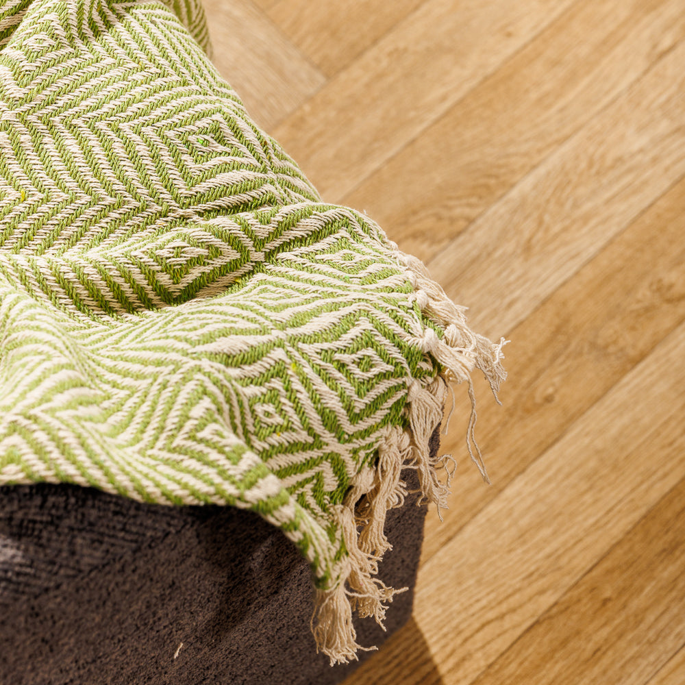 Cotton Bay Throw Nordica Green-Throws