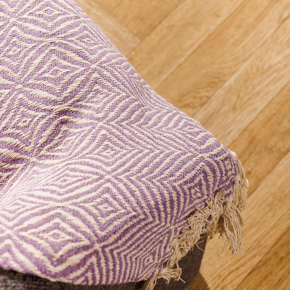 Cotton Bay Throw Nordica Lilac-Throws