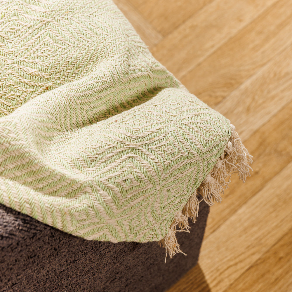 Cotton Bay Throw Nordica Sea Green-Throws