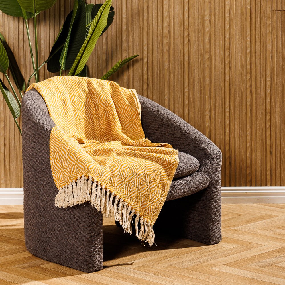 Cotton Bay Throw Nordica Yellow-Throws