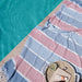Towelling Fouta - Blue & Red