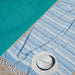 Towelling Fouta - Sky Blue & White